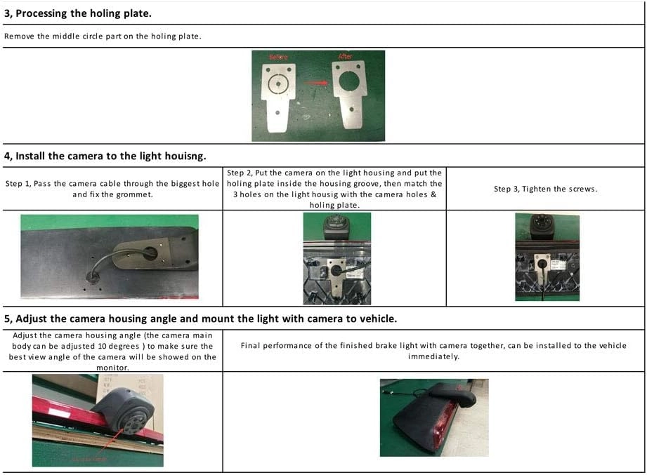 Brake Light Reversing Camera - Night vision