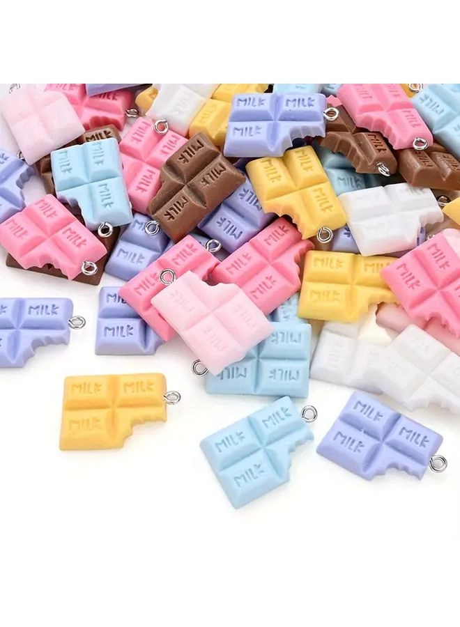 Generic Chocolate Resin Pendants - 21pcs Mixed Color