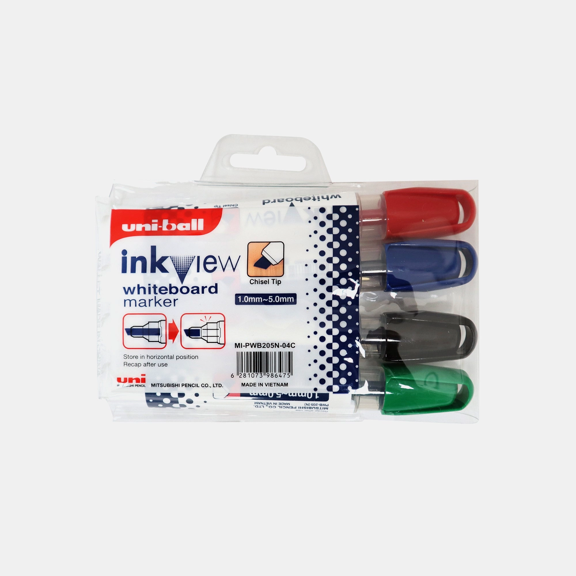 Uni-Ball PWB205N - Whiteboard Markers 4 Pcs