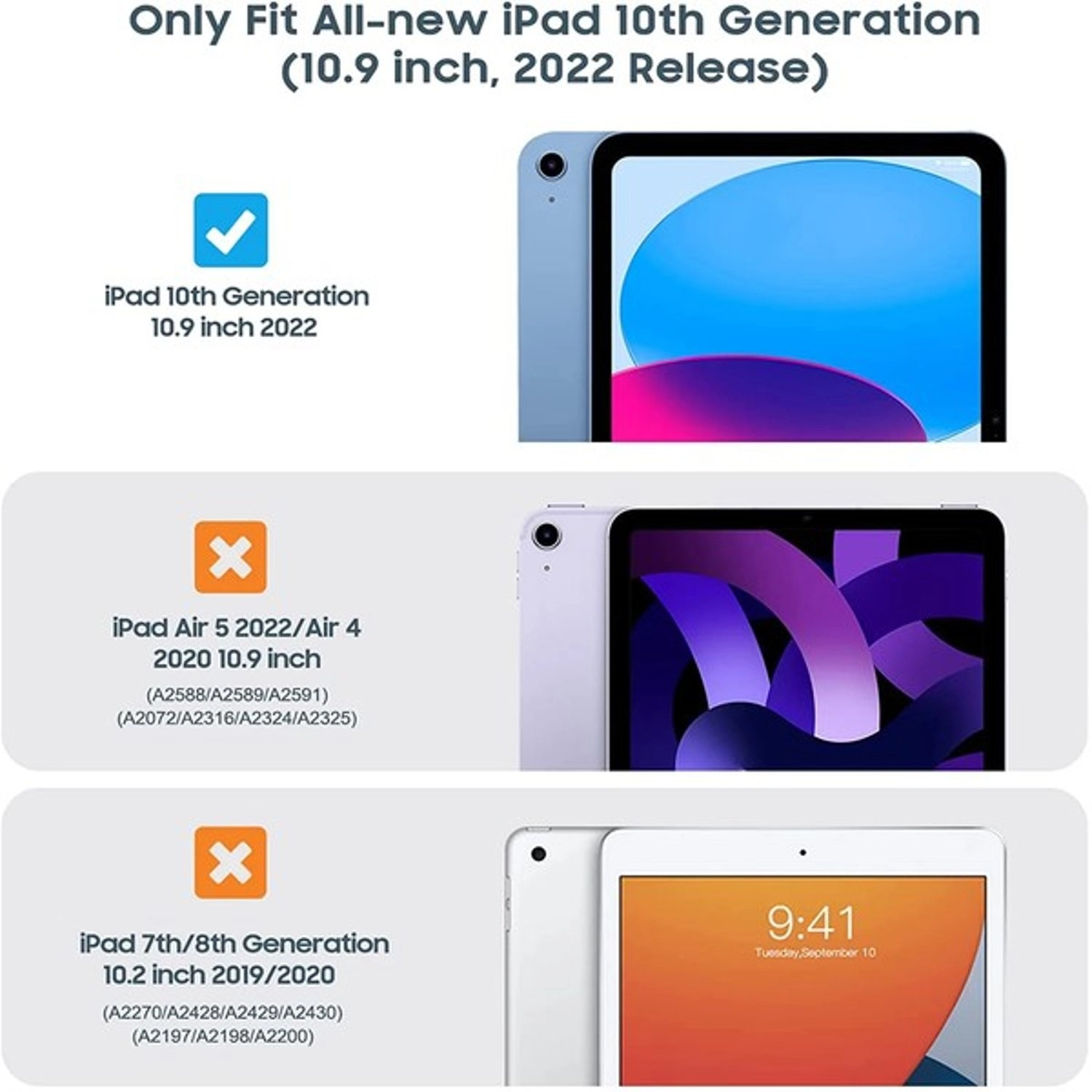 Magnetic Case for iPad 10.9-inch