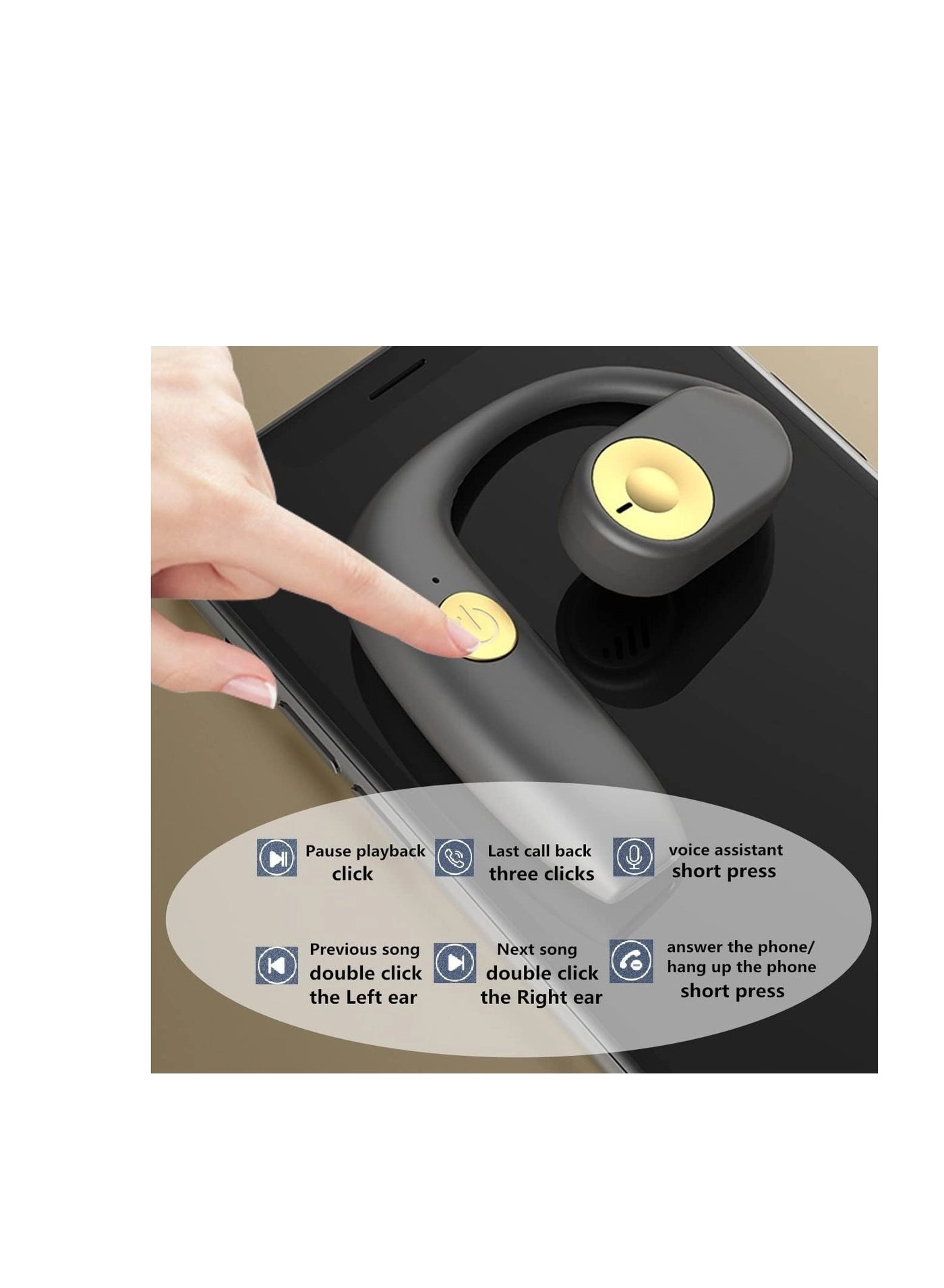 Open Ear Clip Headphones Wireless Headphone