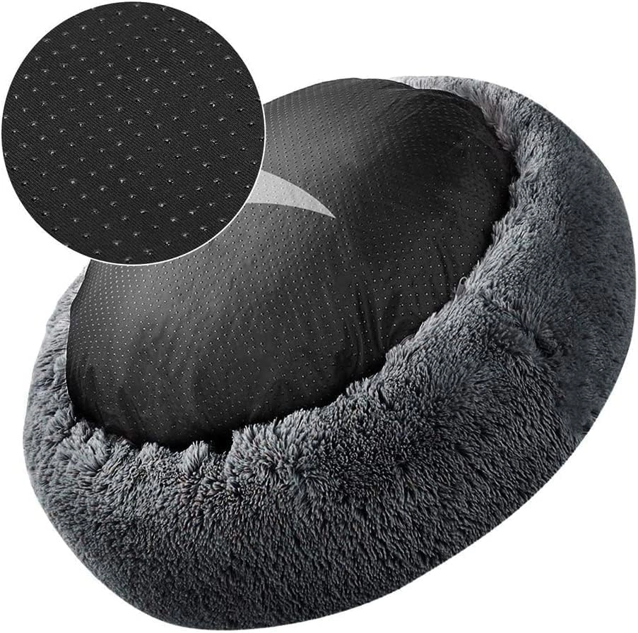Fluffy Donut Style Soft Plush Circle Bed - 60X52X46Cm PP cotton filling