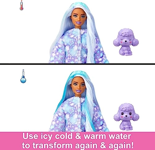 Barbie Cutie Reveal Doll - Poodle Plush Costume 10 Surprises Color Change Ages 3+
