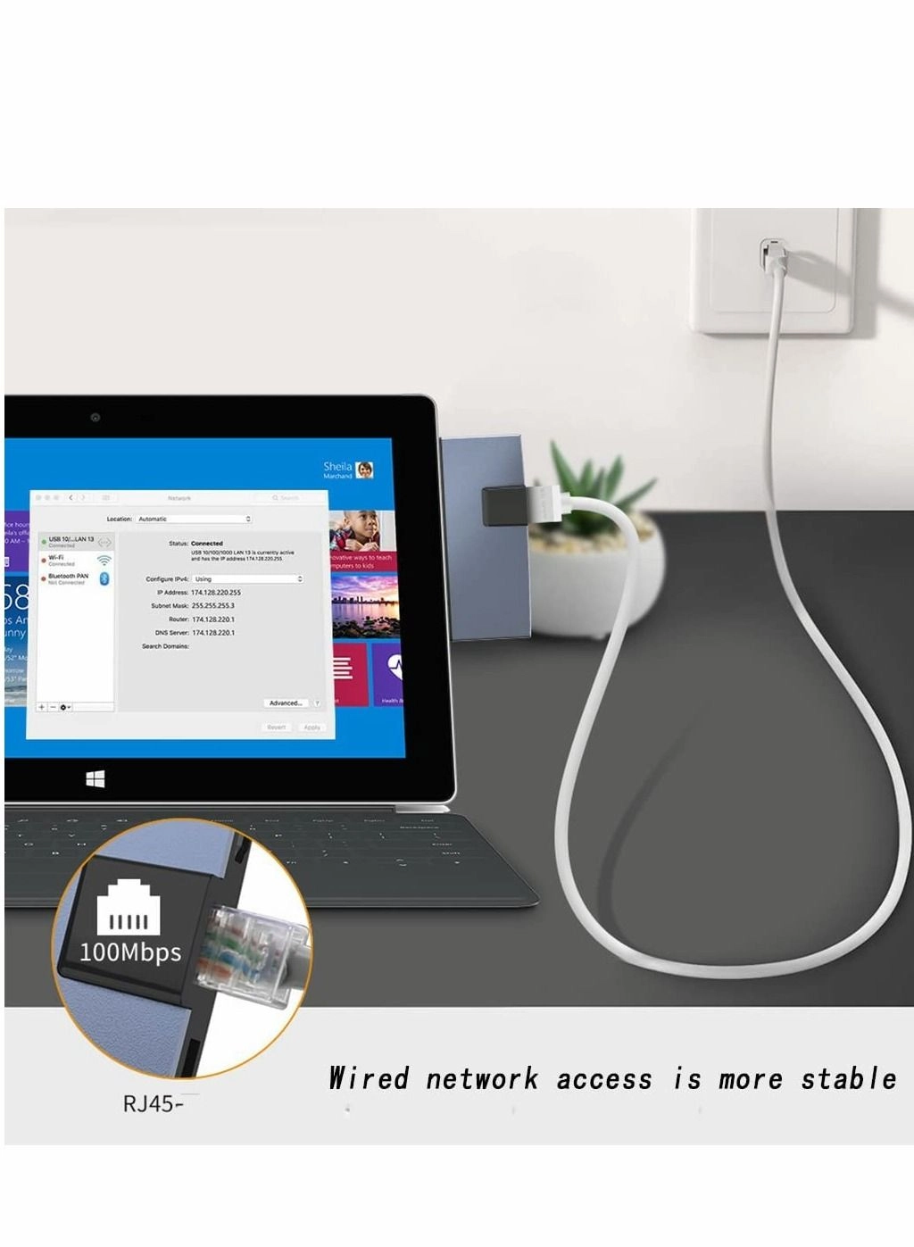 Hub for Surface Pro Docking Station - USB 3.0x2 4K HDMI TF/SD Memory Card Reader