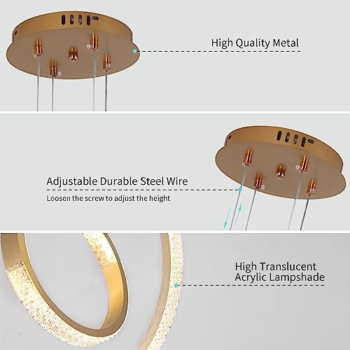 15046 Modern LED Chandelier - warm neutral white Dimmable