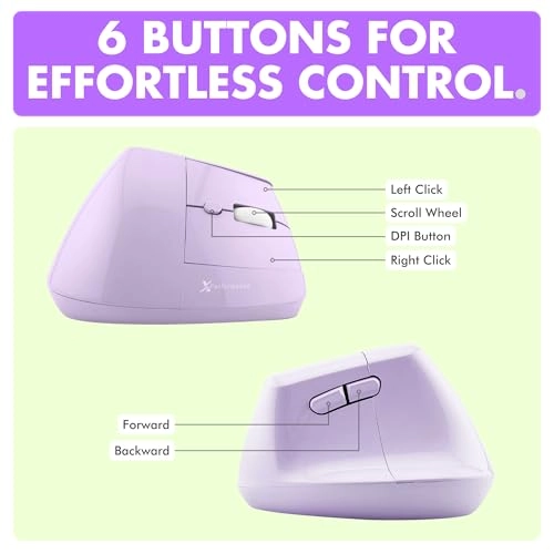 Vertical Ergonomic Mouse - 2.4G wireless receiver Bluetooth