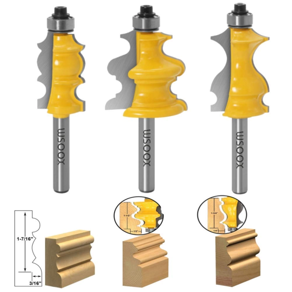 Architectural Casting Router Bit - 8mm 3 Pcs