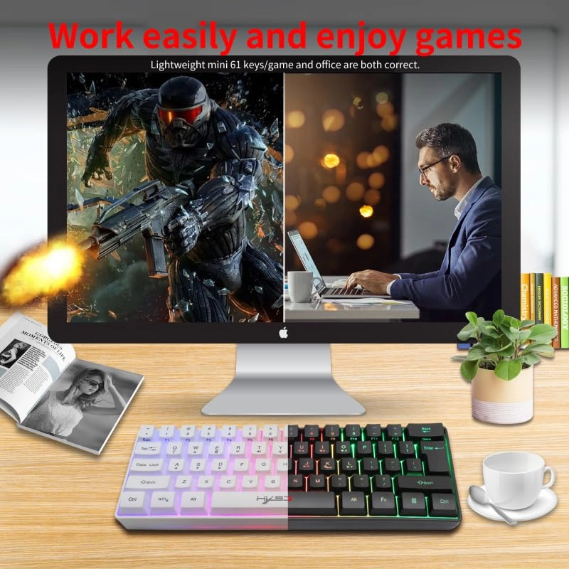 Wireless Gaming Keyboard + Wireless Mouse - Bluetooth