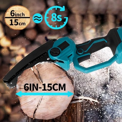 Mini Chainsaw - 6 Inch Cordless Brushless