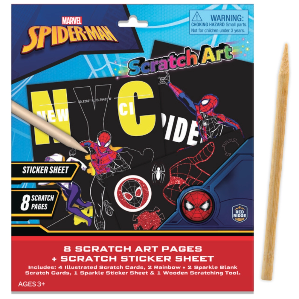 Marvel Spider Man Scratch Scribble - 3+ years 8 pcs
