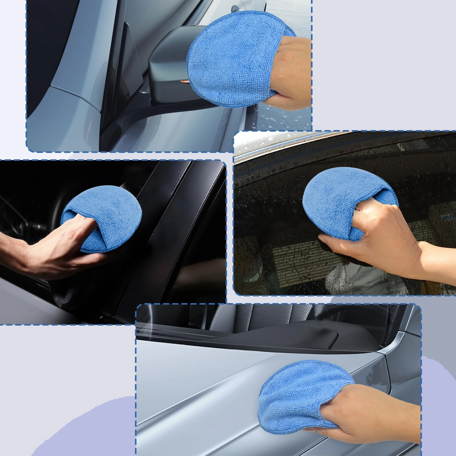 Microfiber Car Wax Applicator Pads