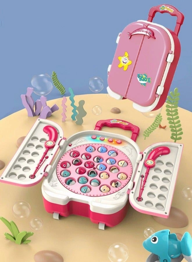 DURKU Magnetic Fishing Game - Rotating Board 2 in 1