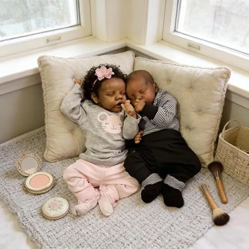 Reborn Baby Doll - 18 inch Vinyl African American Ages 3+ Bundle