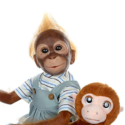 Reborn Monkey Doll - 21 inches (52cm) Silicone Vinyl Brown Ages 3+