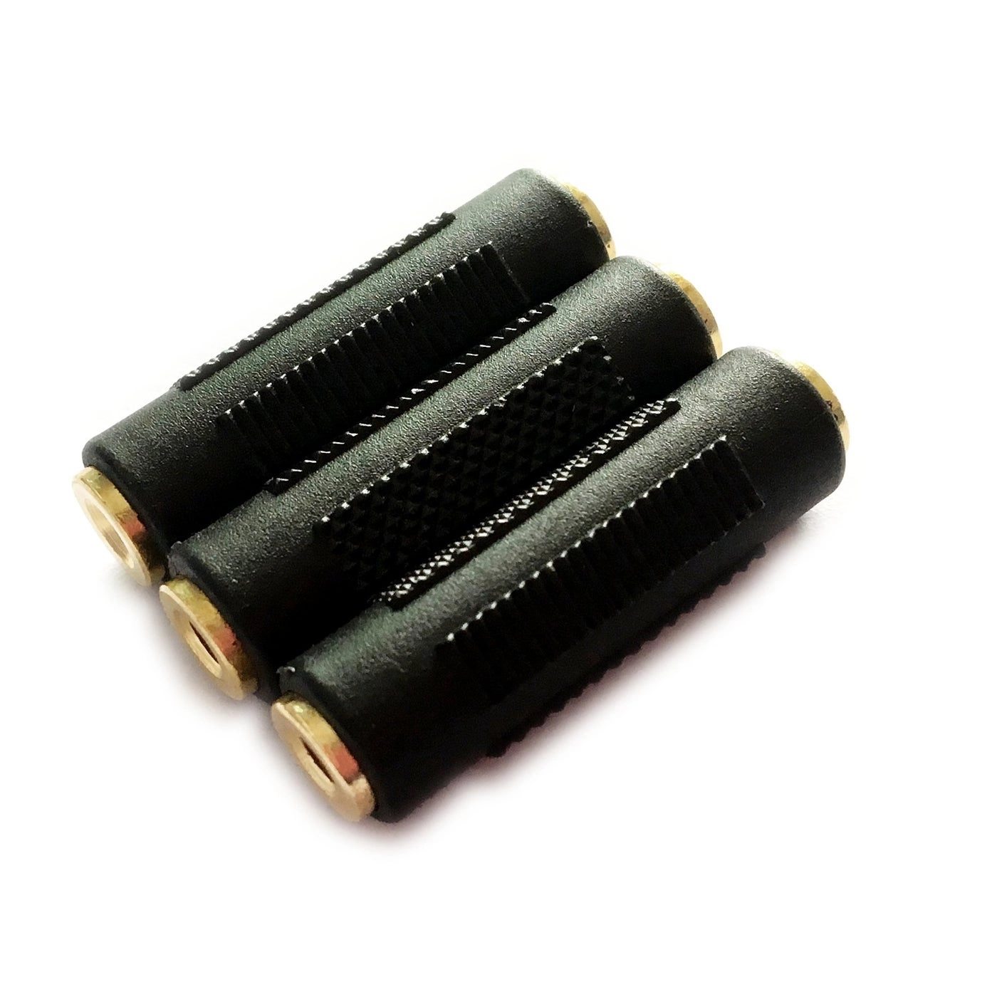 3.5mm Stereo Jack Female to Female Adapter Connector - Gold Plated 3 Pack