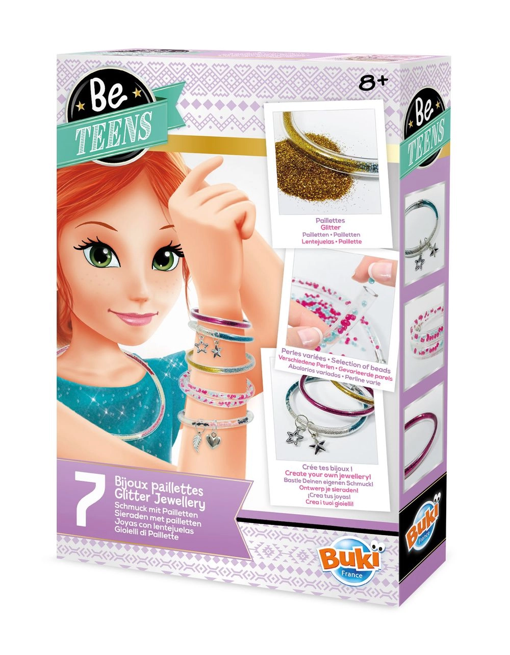 Buki France Glitter Jewellery Kit - micro-beads more than 34 g 220 cm tube