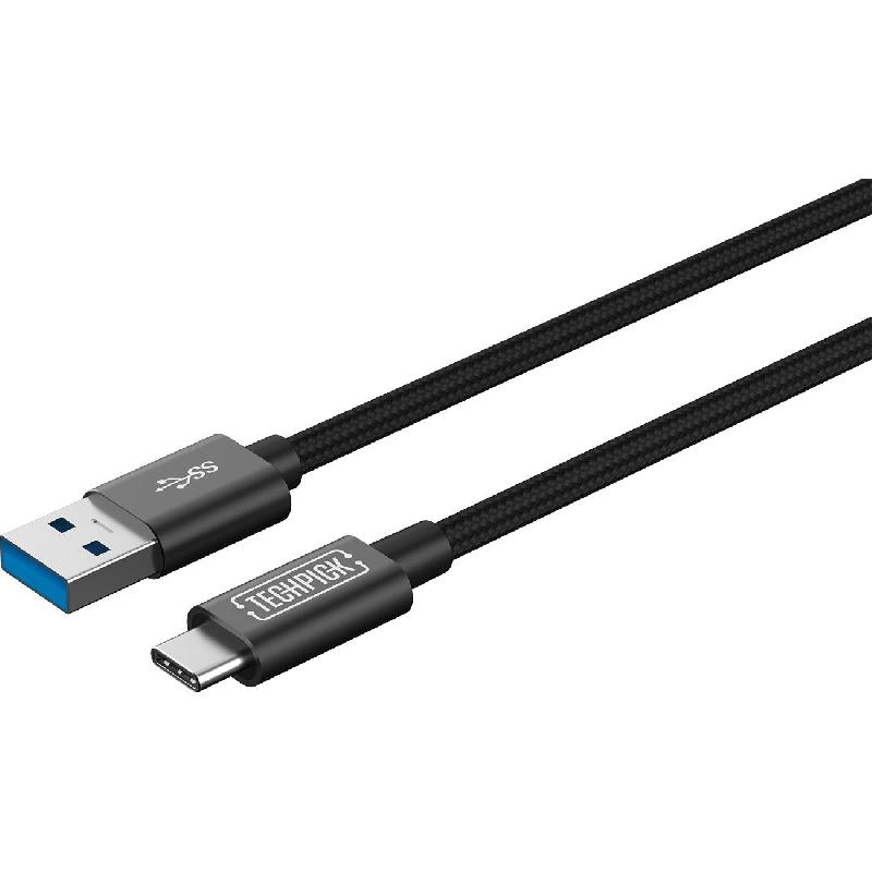 Techpick Charge Cable USB-A to USB-C 1m Braided