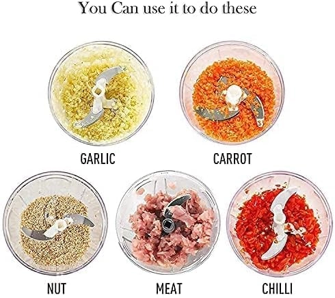 Manual Pull String Chopper - 500ml 3 Blades