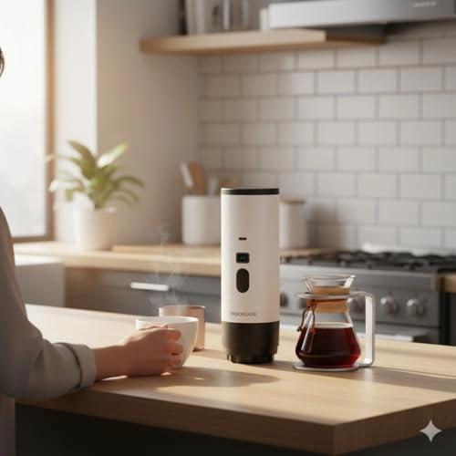 Portable Self-Heating Coffee Maker - Wireless Fast Brewing LCD Display 50 Cups Capacity