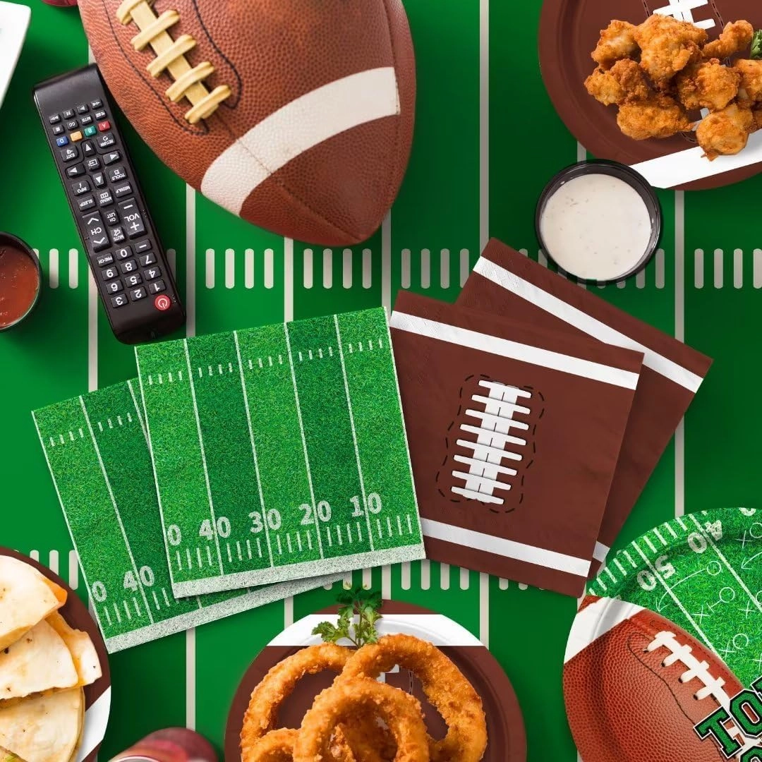 Football Party Supplies Kit - Serve 24 Birthday
