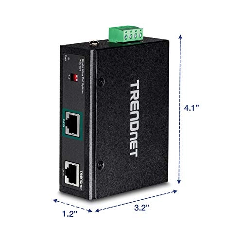 Industrial Gigabit UPoE Splitter - 12V 16V 24V 48V IEEE 802.3bt Gigabit
