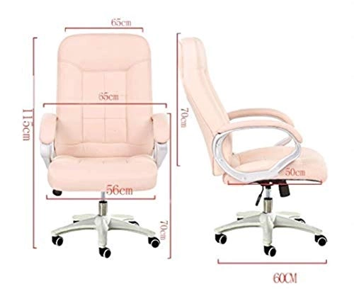 Desk Chair - PU Leather Brown High Back