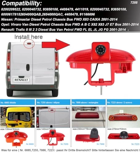 HD IP68 Rear View Camera - Night vision 1280x 720 pixels + 7'' Monitor