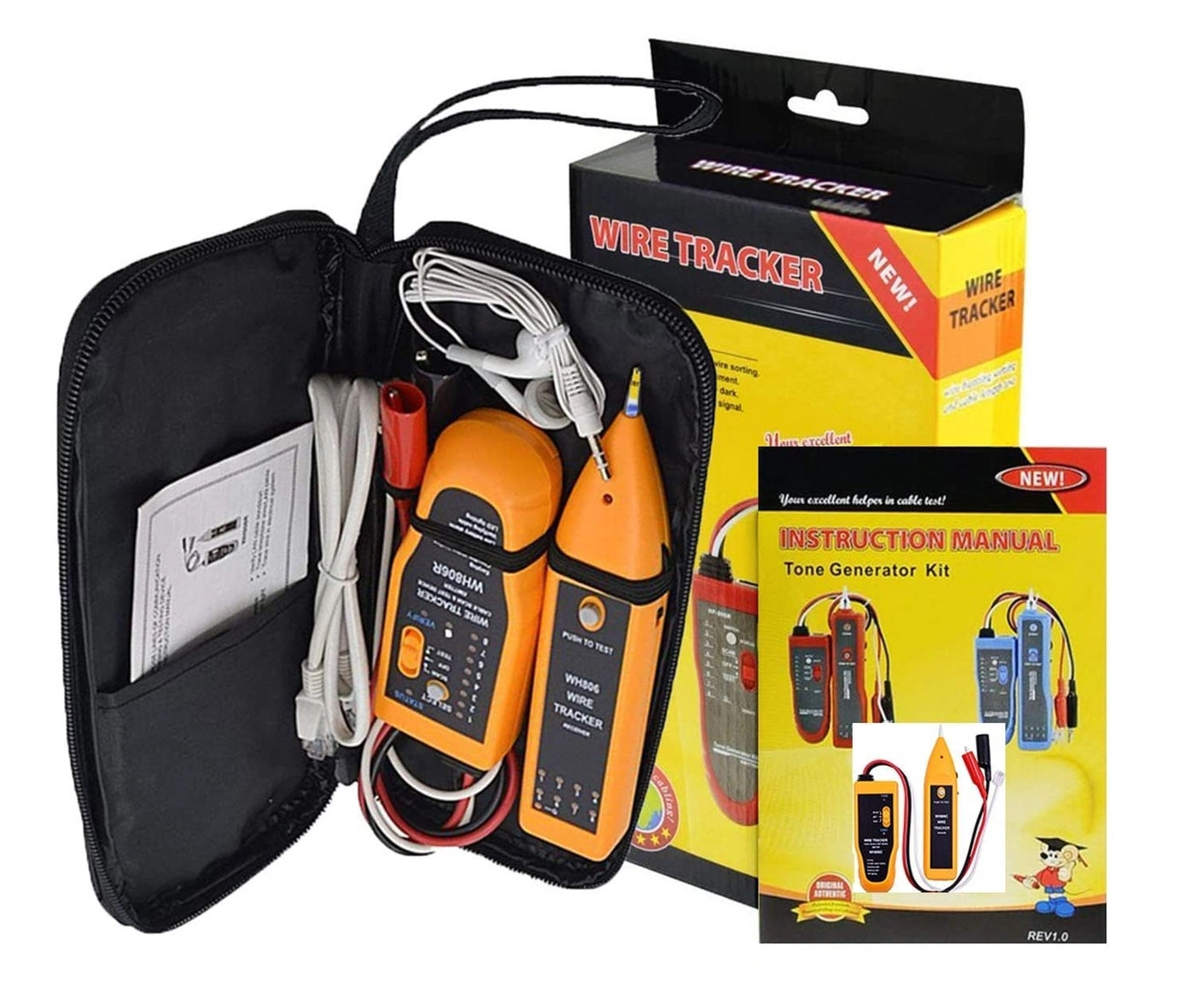 RJ45 Network Cable Tester - RJ45 RJ11 Cat5 Cat5e Cat6 Cat7 continuity open shorted crossed