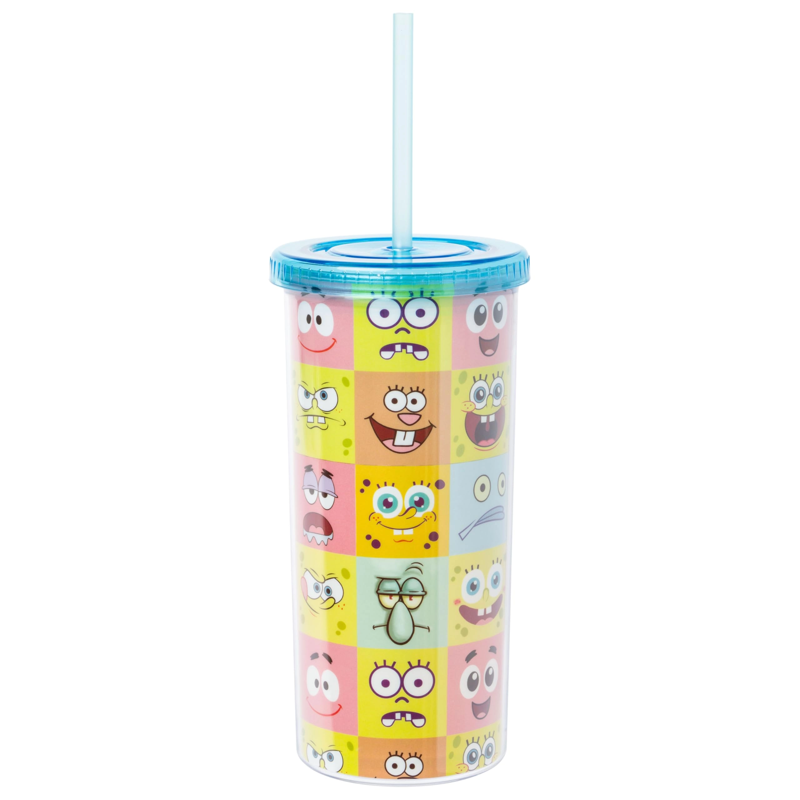 Silver Buffalo SpongeBob SquarePants Reusable Cup - 1 pcs Character Face Grid
