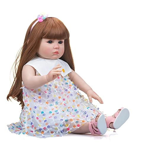 Princess Julieat Reborn Baby Doll - 60 cm Long Red Hair Brown Eyes