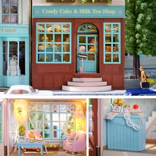 3D Wooden Dollhouse - Dessert Shop 1:36