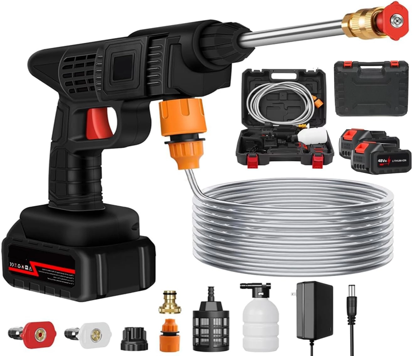 TECH LOGO ELECTRONICS Washer Gun - 48V 12000mah 5M Hose