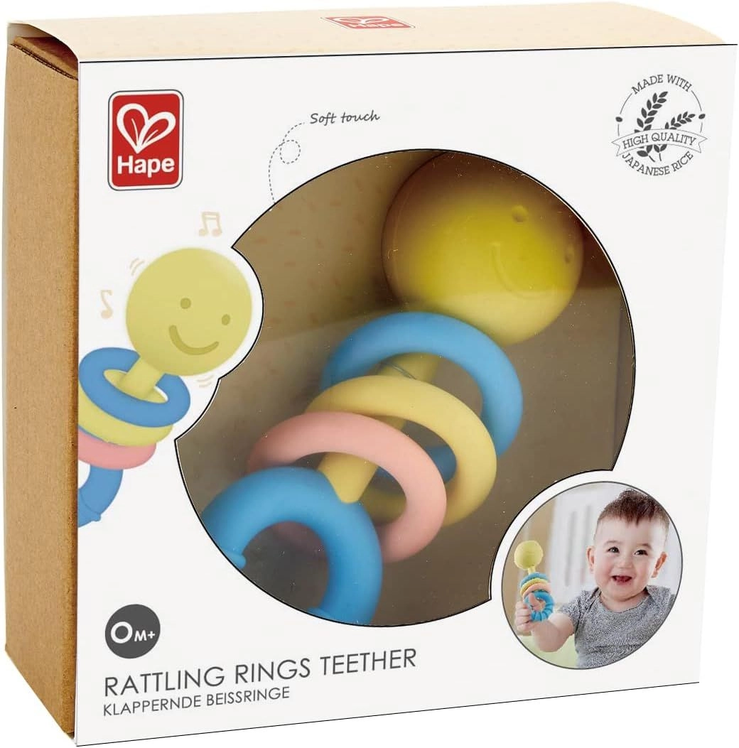 Rattling Rings Teether - rice-based material