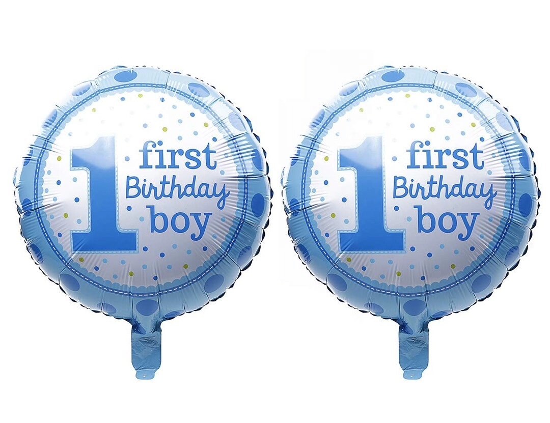 Party Time Trading LLC First Birthday Girl Polka Foil Balloon - Pack of 2 Birthday Party