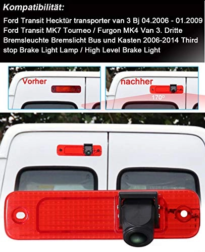 Brake Light Camera - 1280 x 720px Night vision + LCD Monitor - 4.3 Inches