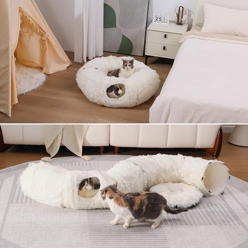 cat tunnel bed - 91.4L x 29.2W x 29.2H centimeters Plush Iron