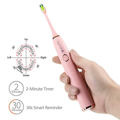 Sonic Electric Toothbrush - USB Rechargeable 5 Modes IPX8 Waterproof
