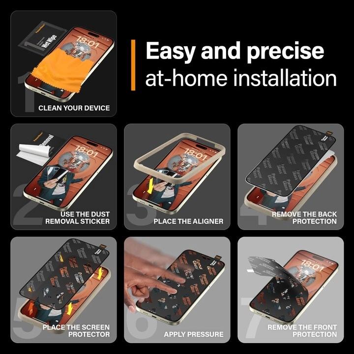 Ultra Wide Fit Clear Tempered Glass Screen Protector for iPhone 16 Plus