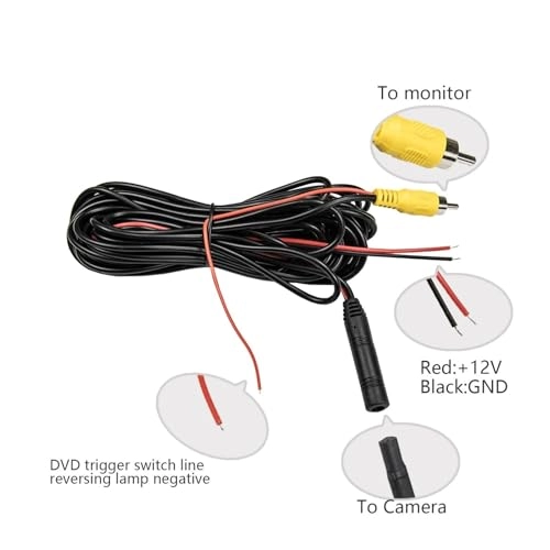 Reverse car rear view camera - Night vision Wired 720 x 540 pixels