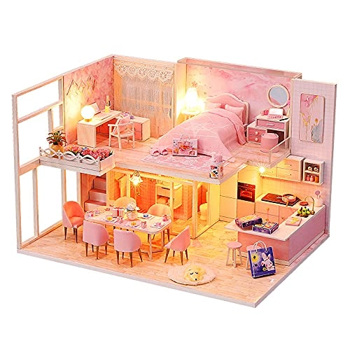 DIY Miniature Doll House Kit - Mini Toy House Dust Proof Cover