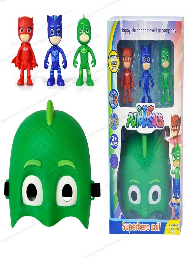SHAKTISM Super-Hero Cartoon Suit Toy Set - 3+ 3 PJ-Masks Theme