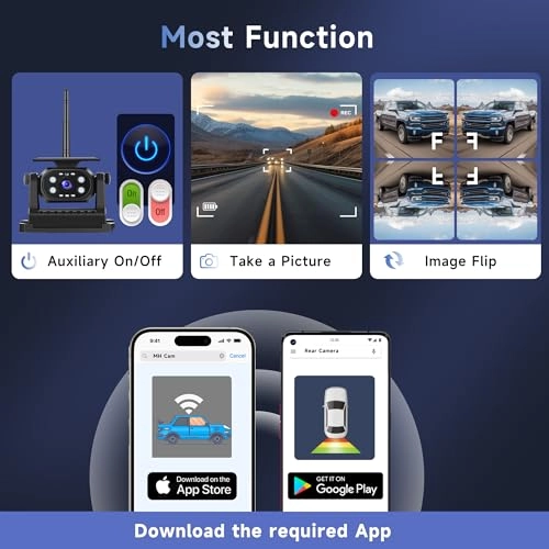 Wireless Backup Camera - Night vision WiFi 1080P