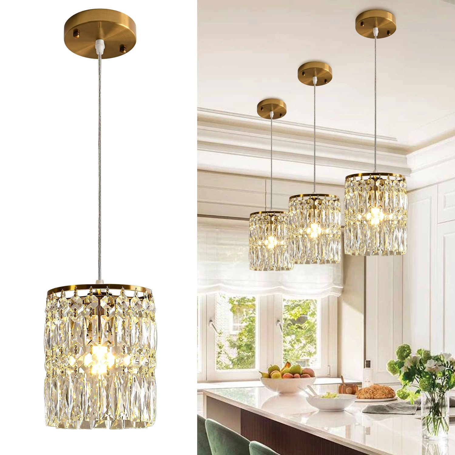 KJLARS Crystal Pendant - Dimmable
