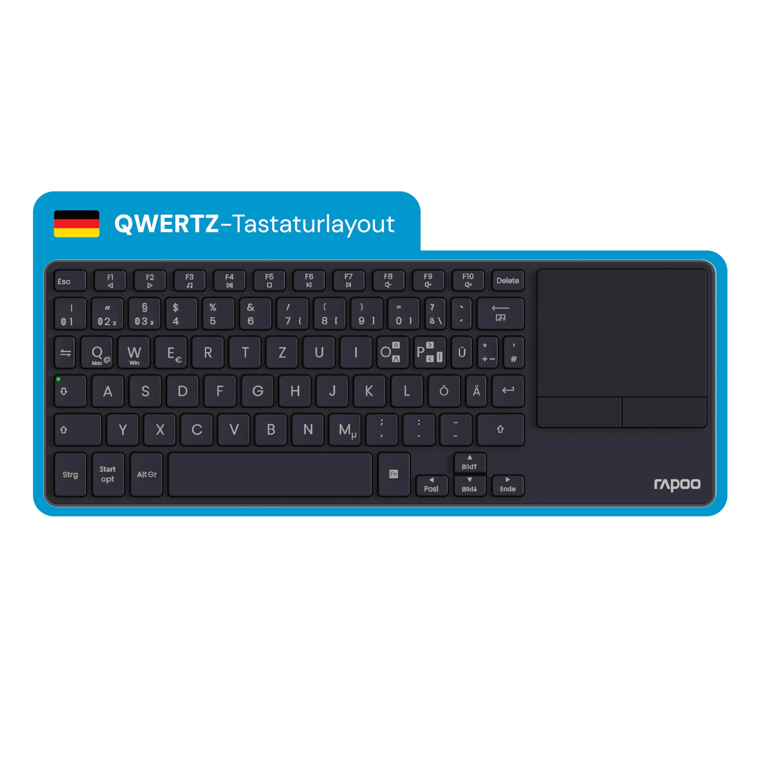 Rapoo E2810M - QWERTZ Wireless