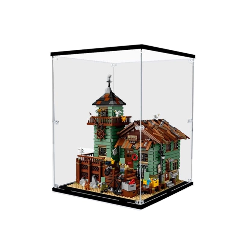 HCAEIOFJ Clear Acrylic Display Case - for 21310 Black Bottom+top Light