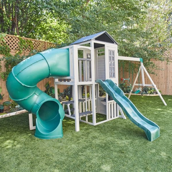 Boulder Bluff - 2-In-1 Wooden Swing Set