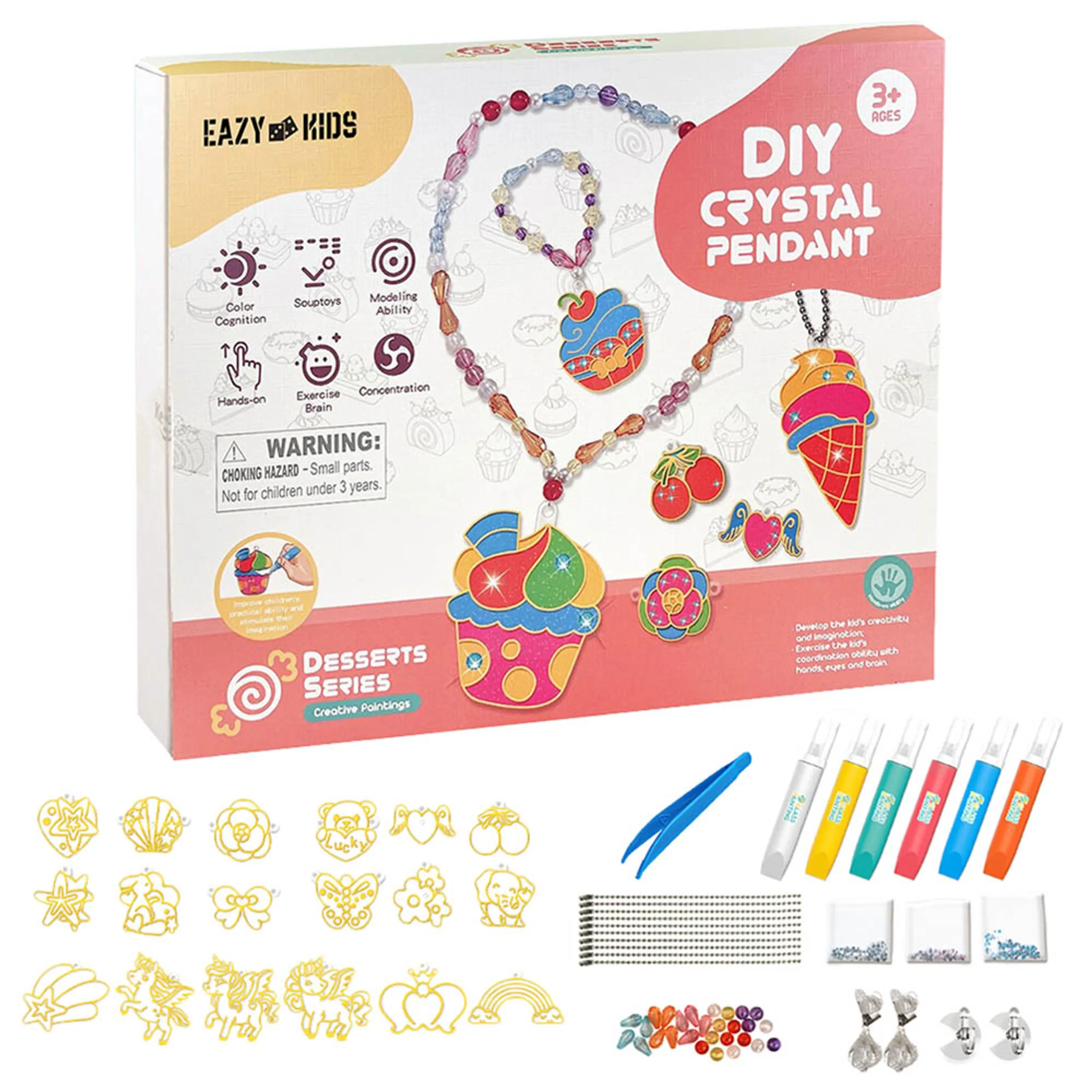 SAMBOX Crystal Pendant Making & Coloring Set - XL Dessert
