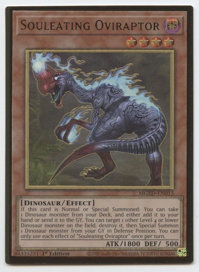 Yu-Gi-Oh! Souleating Oviraptor MGED-EN015 - 1st Edition