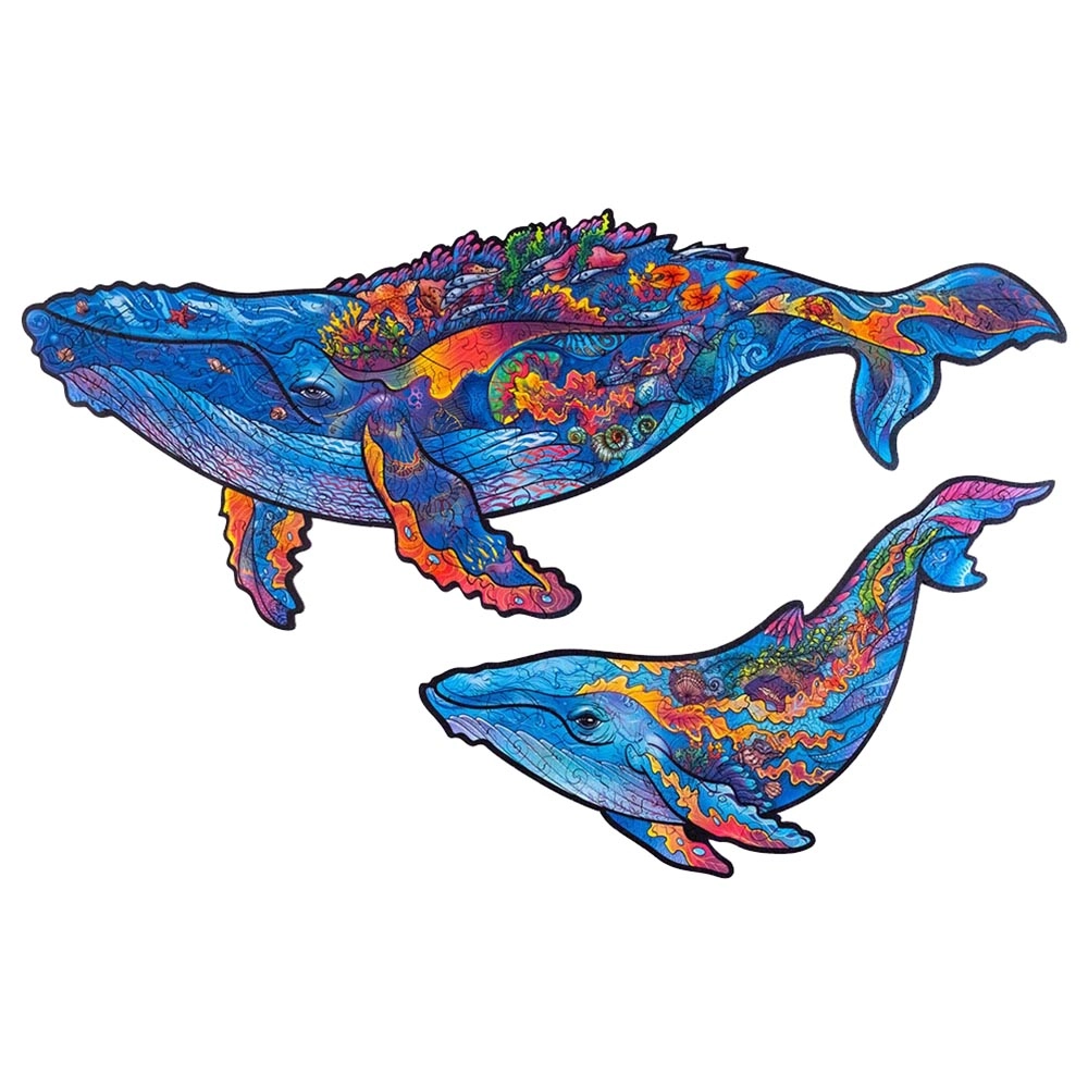 Milky Whales Wooden Puzzle (4107390-WHALES_M) - 172 pcs
