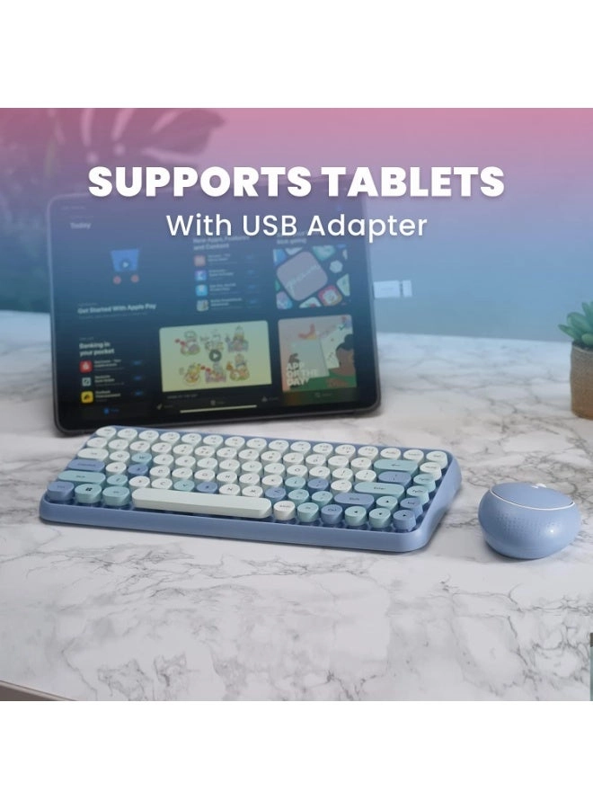 PERIDUO-713BL Mini Keyboard + Mouse - US Wireless